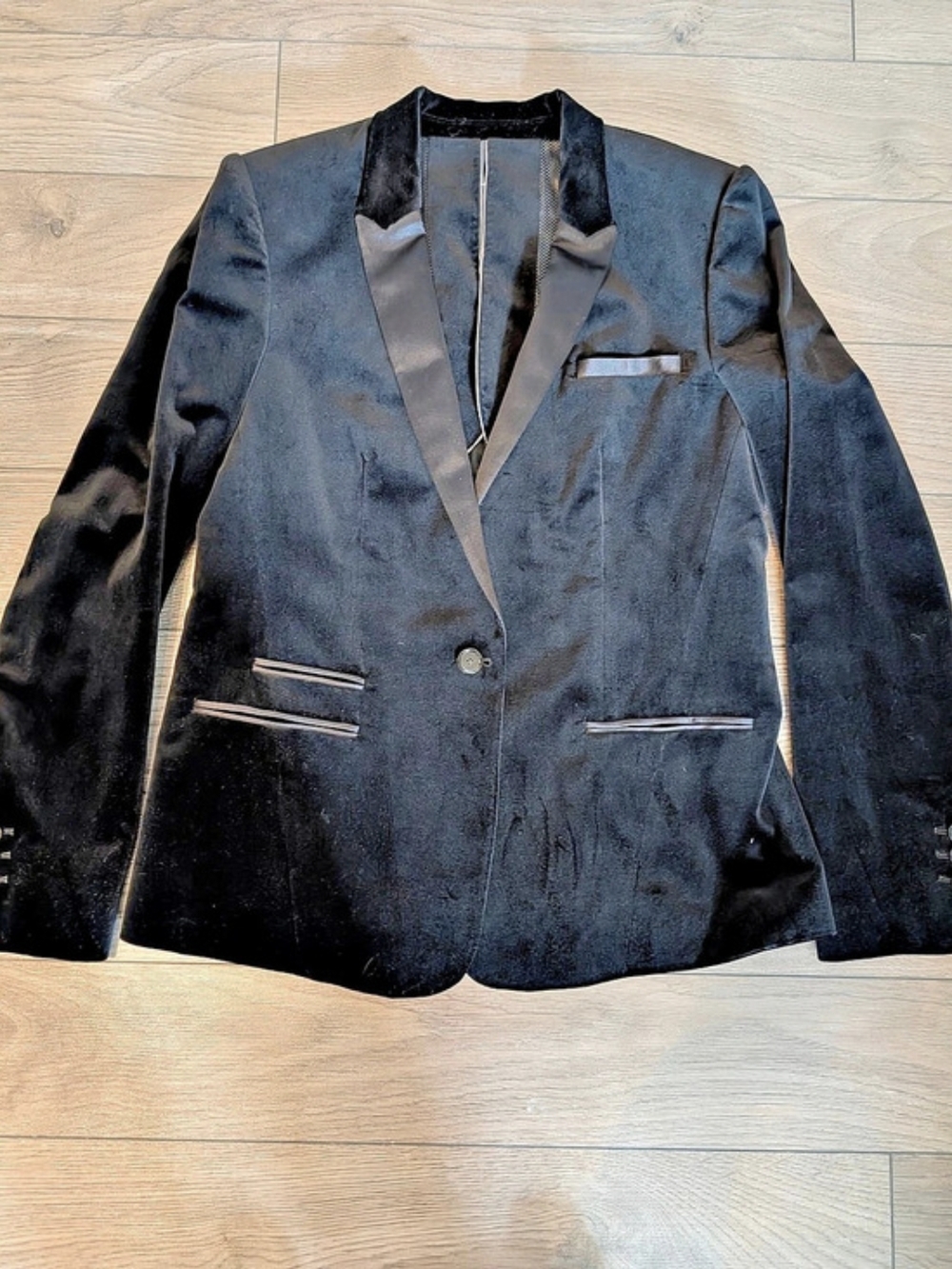 Suede blazer Black Size Medium NWT